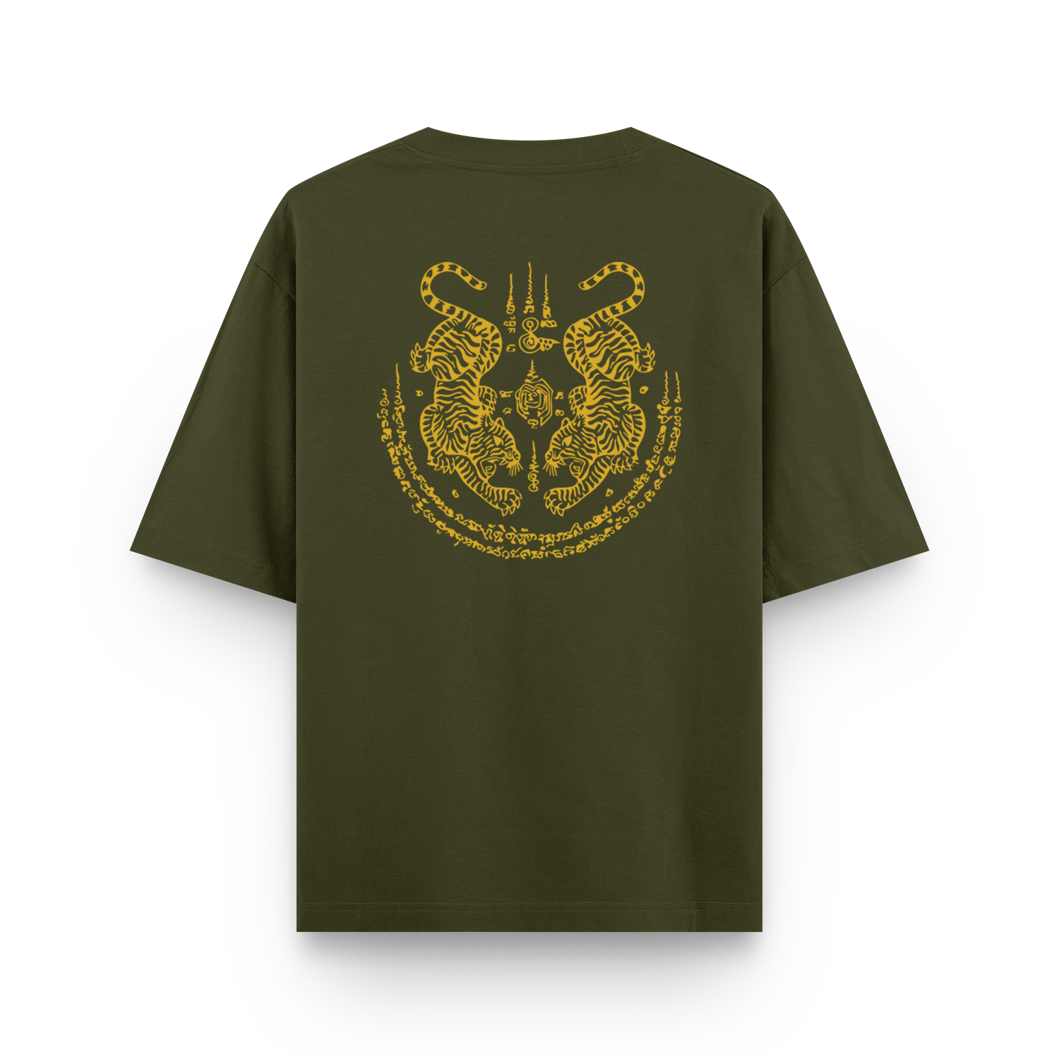 Twin Tigers & Soy Sung Warn Olive Green T-shirt - Samsara Clothing
