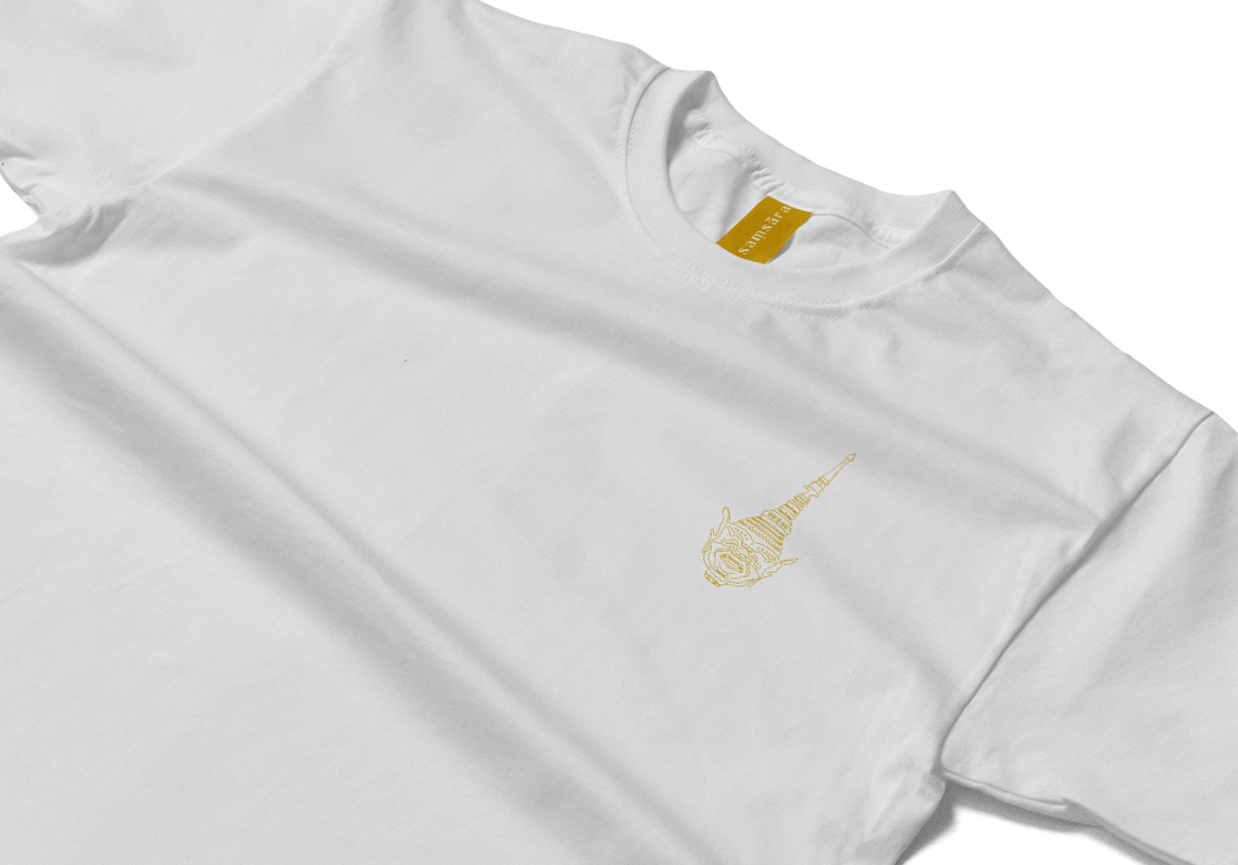 Khon Mask & Siamese Dancers White T-Shirt - Samsara Clothing