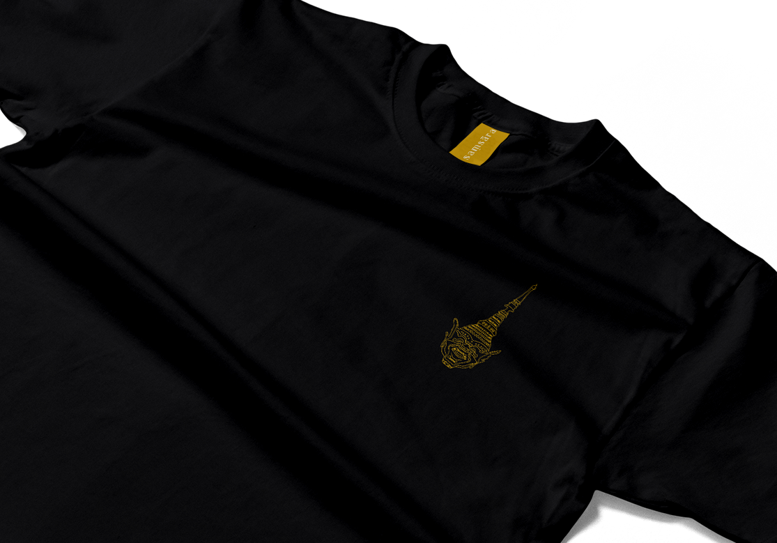 Khon Mask & Siamese Dancers Black T-Shirt - Samsara Clothing