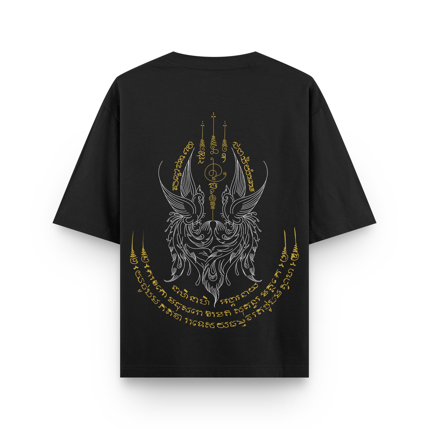 Golden Swan Sak Yant T-Shirt – Sacred Thai Symbolism | Samsara