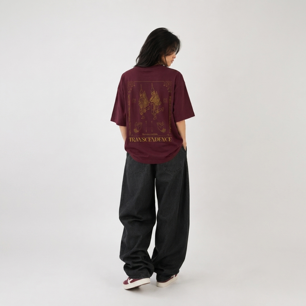 Transcendence T-Shirt - Khon Mask and Siamese Dancers
