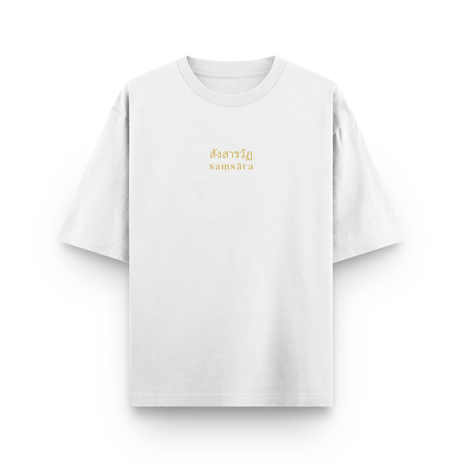 Thai Tattoo Print Oversized T-Shirt