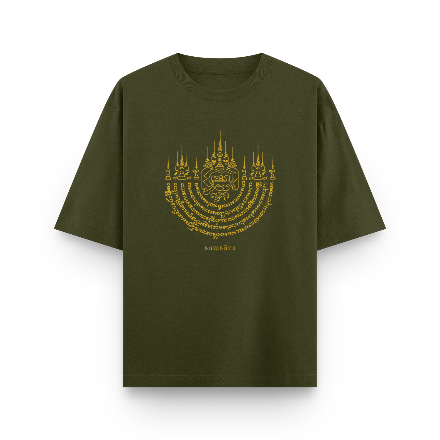 Twin Tigers & Soy Sung Warn Olive Green T-shirt - Samsara Clothing