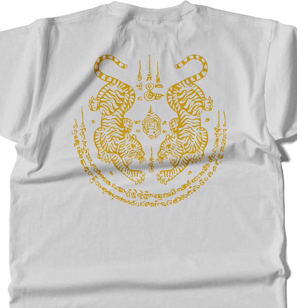 Twin Tigers & Soy Sung Warn White T-shirt - Samsara Clothing