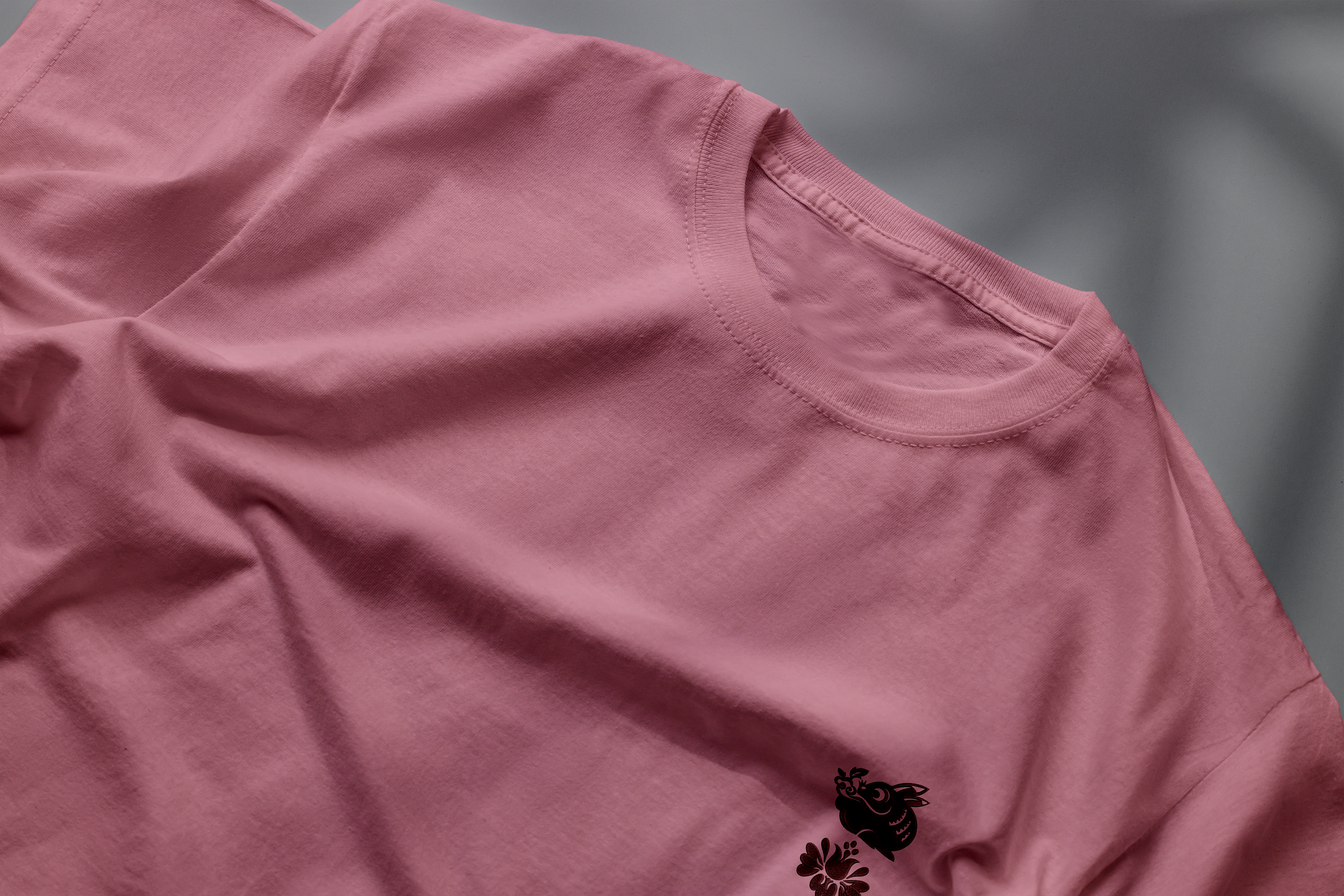 The Rabbit and The Snapdragon - Unisex Terry Oversized Tee