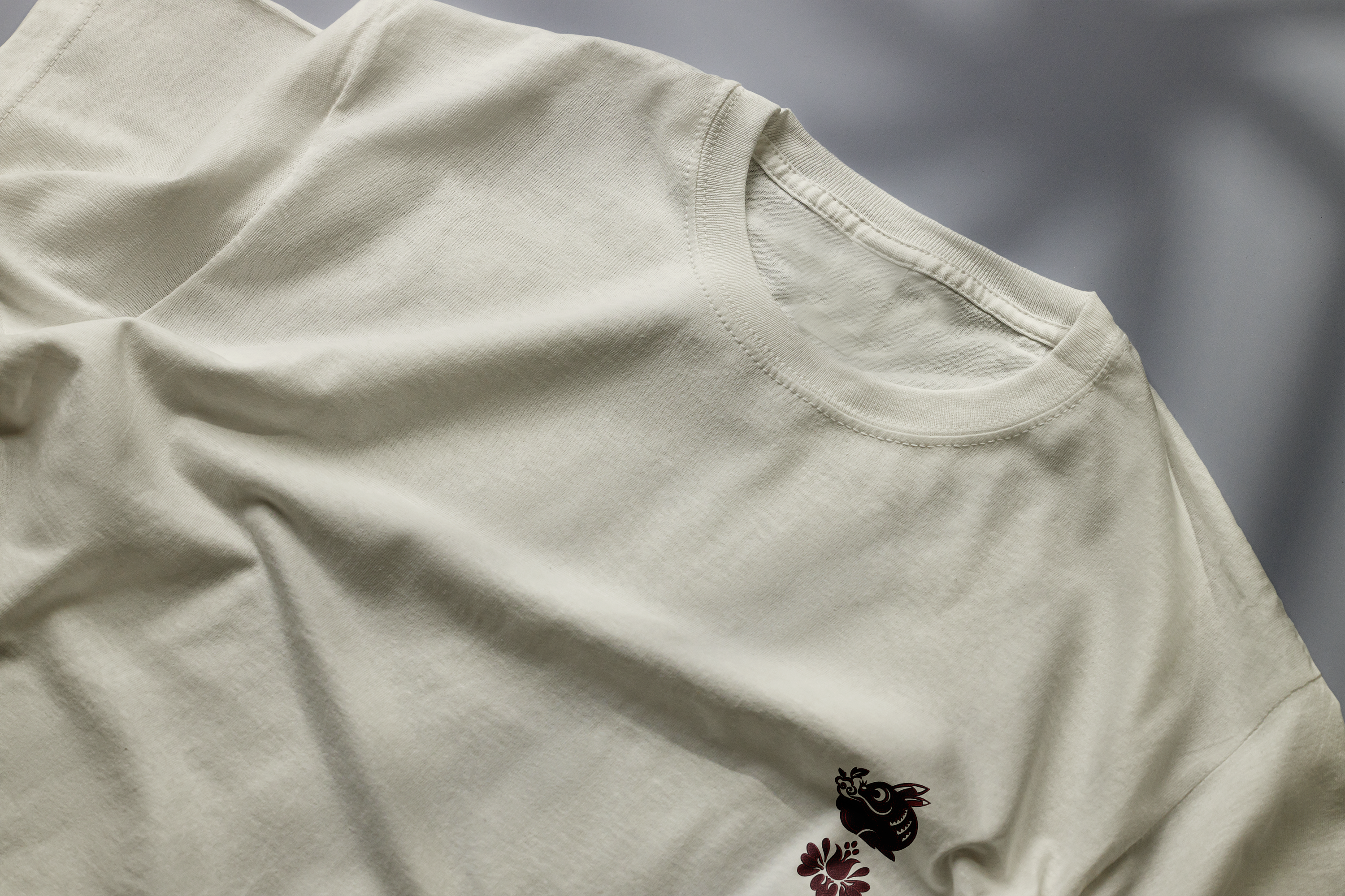 The Rabbit and The Snapdragon - Unisex Terry Oversized Tee